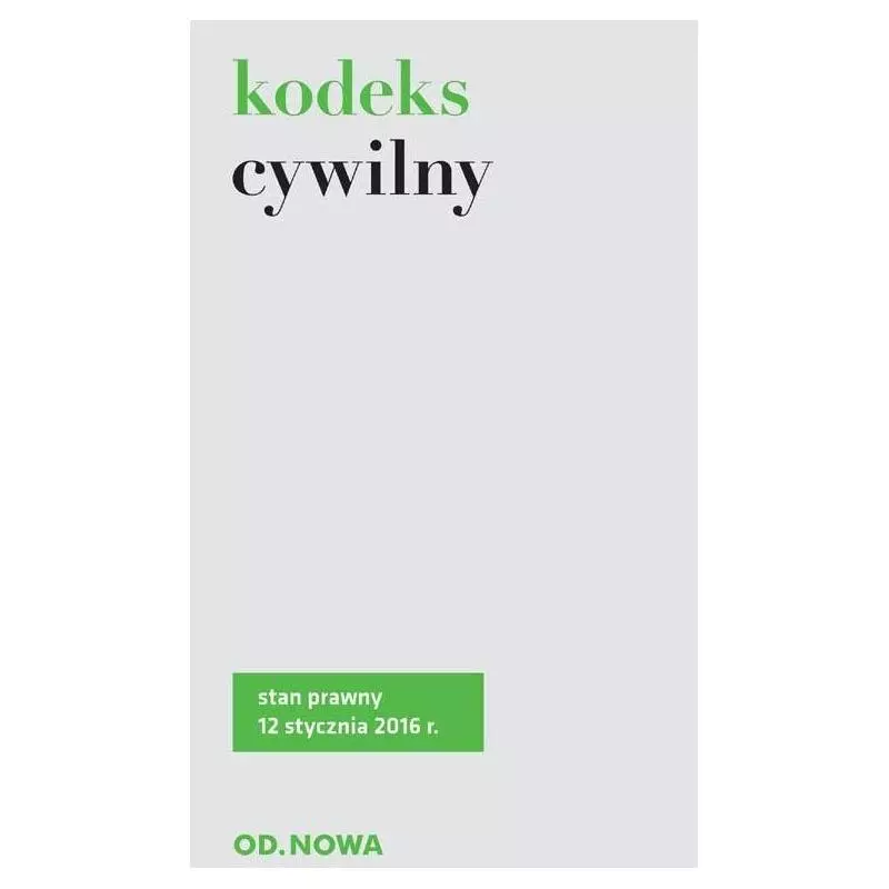 KODEKS CYWILNY - od.nowa