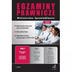 EGZAMINY PRAWNICZE MINISTERSTWA SPRAWIEDLIWOŚCI 1 AKTA CYWILNE I KARNE Stefan Jaworski - C.H. Beck
