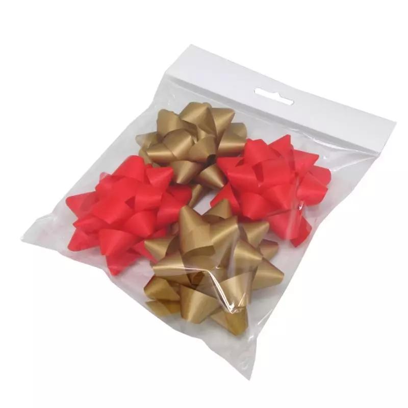 ROZETKI OZDOBNE 4 SZTUKI ZŁOTE + CZERWONE 7CM - Panon