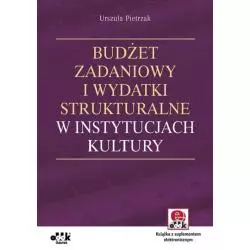 BUDŻET ZADANIOWY I WYDATKI STRUKTURALNE W INSTYTUCJACH KULTURY Urszula Pietrzak - ODDK