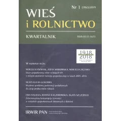 WIEŚ I ROLNICTWO 1/2019