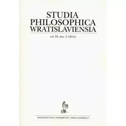 STUDIA PHILOSOPHICA WRATISLAVIENSIA 2/2014 - Wydawnictwo Uniwersytetu Wrocławskiego