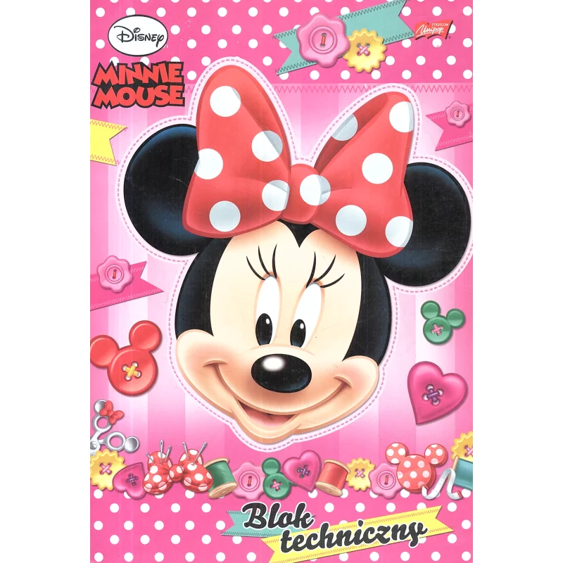BLOK TECHNICZNY BIAŁY 10 KARTEK A4 MYSZKA MINNIE - St. Majewski