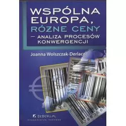 WSPÓLNA EUROPA RÓŻNE CENY ANALIZA PROCESÓW KONWERGENCJI Joanna Wolszczak-Derlacz - CEDEWU