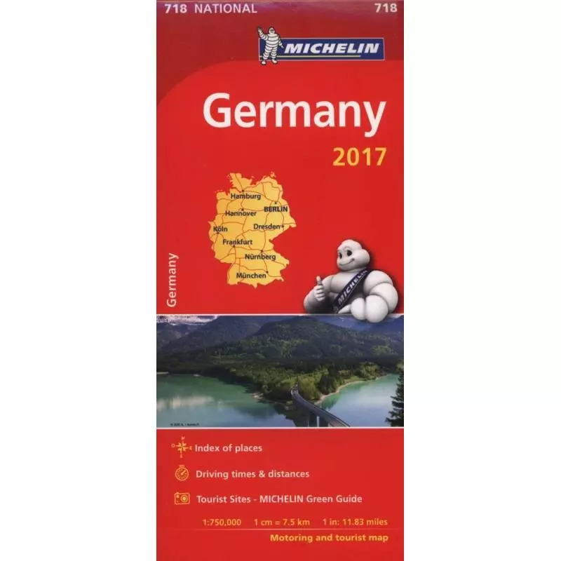GERMANY 2017 MAPA SAMOCHODOWA - Michelin