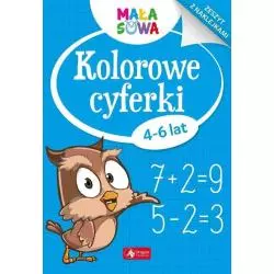 KOLOROWE CYFERKI 4-6 LAT ZESZYT Z NAKLEJKAMI - Dragon