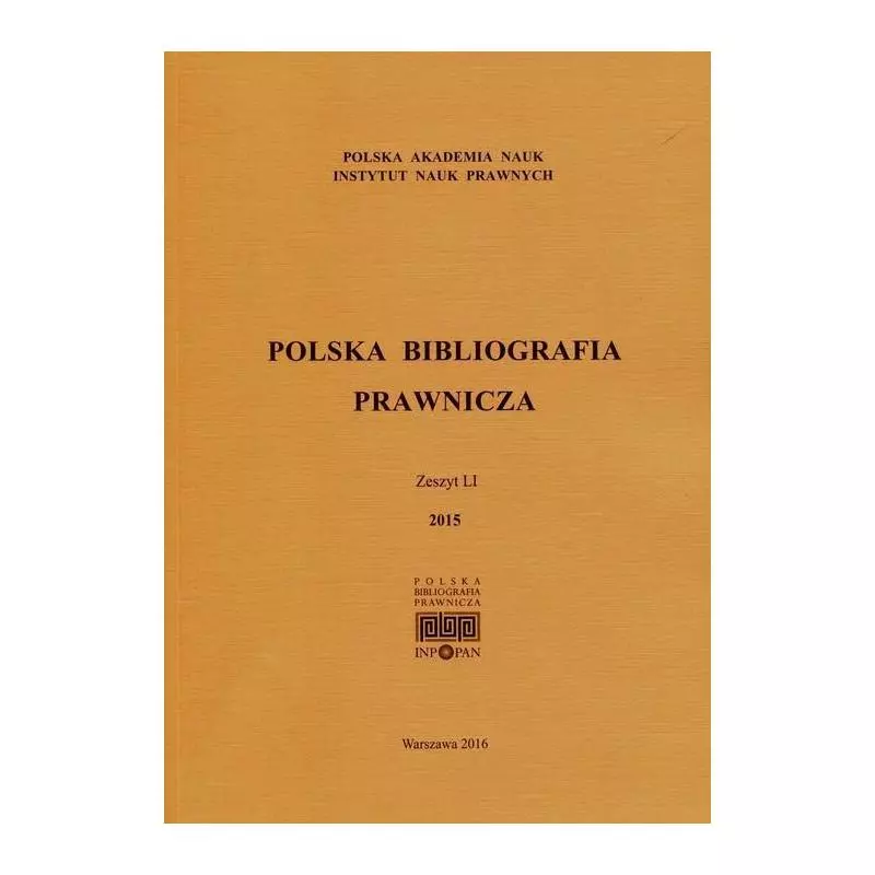 POLSKA BIBLIOGRAFIA PRAWNICZA 2015 - Wolters Kluwer