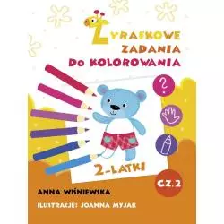 ZADANIA DO KOLOROWANIA Z NAKLEJKAMI 2 ZADANIA ŻYRAFKI 2+ - Olesiejuk