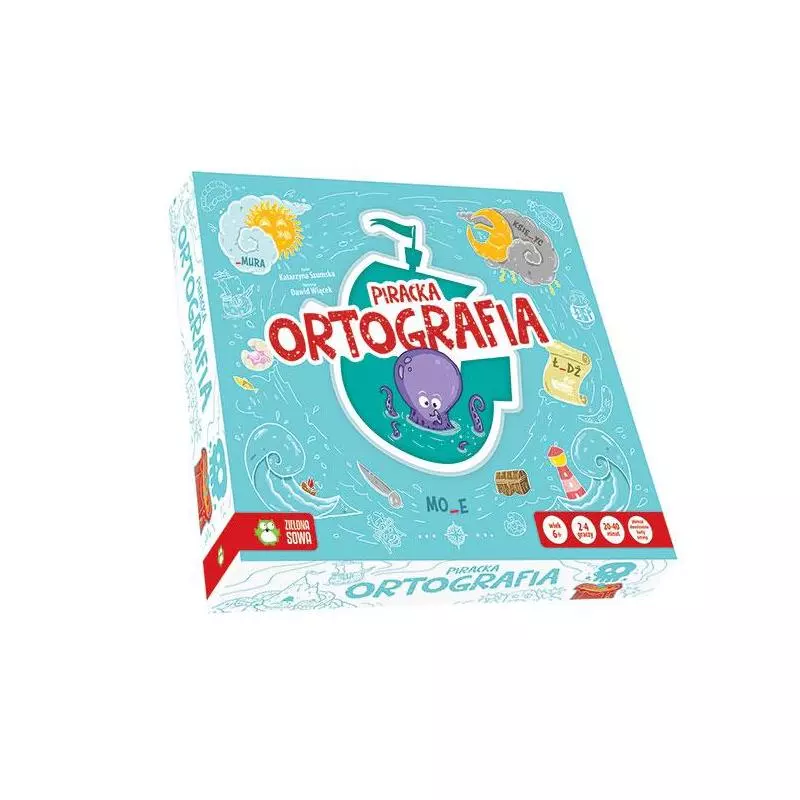 PIRACKA ORTOGRAFIA EDUKACYJNA GRA PLANSZOWA 6+ - Zielona Sowa