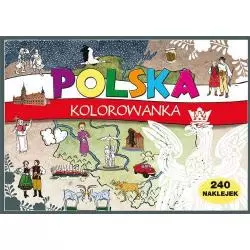 POLSKA KOLOROWANKA 240 NAKLEJEK - Literat