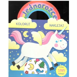 JEDNOROŻCE KOLORUJ NAKLEJAJ UNICORN 3+ - Olesiejuk