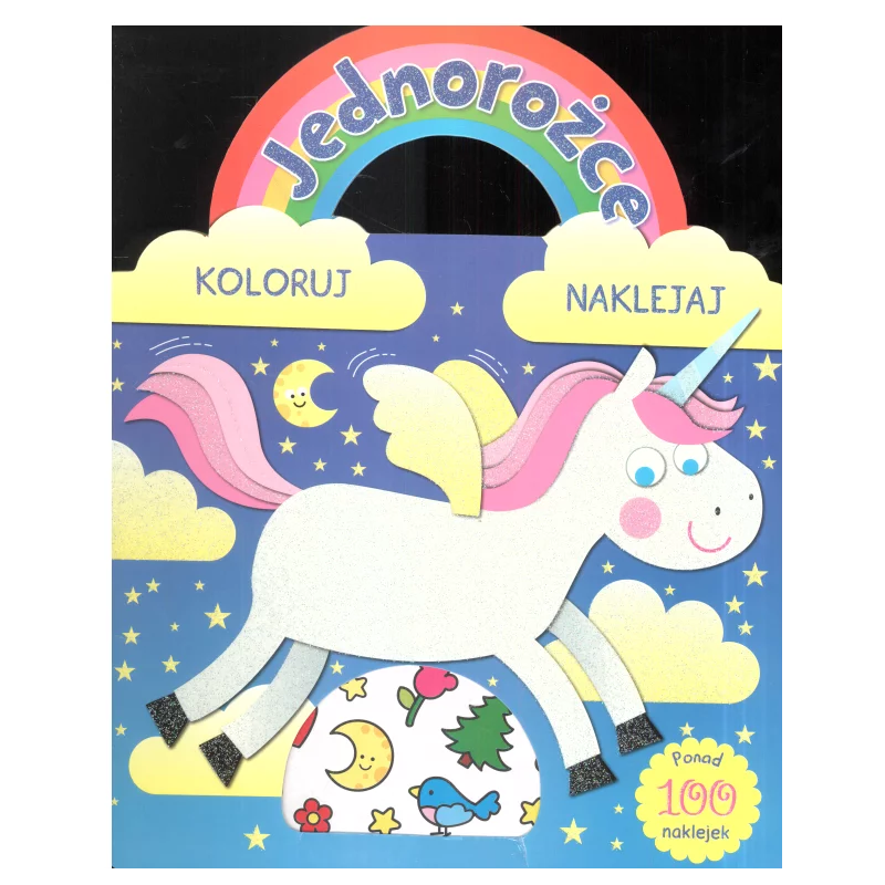 JEDNOROŻCE KOLORUJ NAKLEJAJ UNICORN 3+ - Olesiejuk