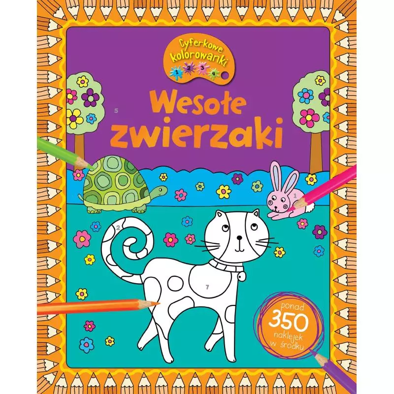 WESOŁE ZWIERZAKI CYFERKOWE KOLOROWANKI - Wilga