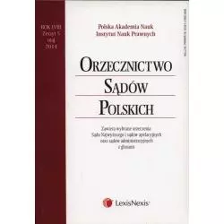 ORZECZNICTWO SĄDÓW POLSKICH 3/2014 - LexisNexis