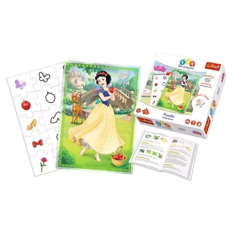 KRÓLEWNA ŚNIEŻKA PUZZLE SENSORYCZNE 15 ELEMENTÓW 3+ - Trefl