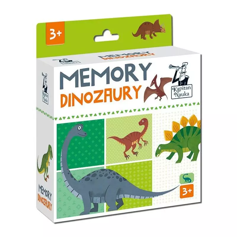 MEMORY DINOZAURY KAPITAN NAUKA 3+ - Edgard