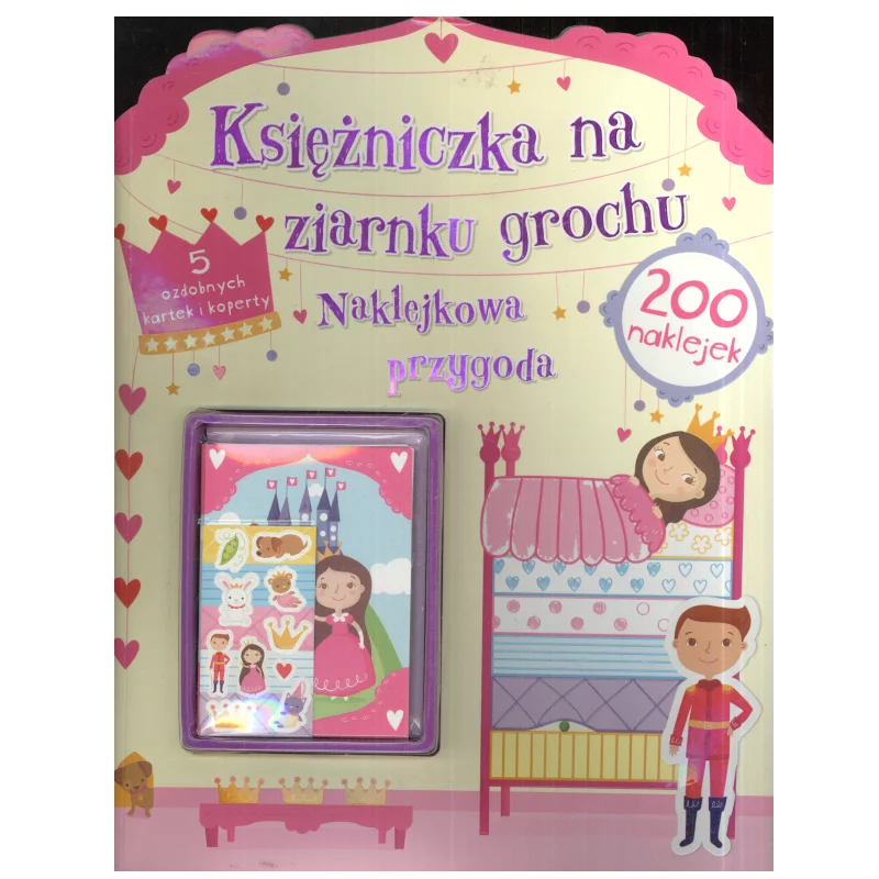 KSIĄŻECZKA NA ZIARNKU GROCHU NAKLEJKOWA PRZYGODA 200 NAKLEJEK Catherine Ard - Olesiejuk