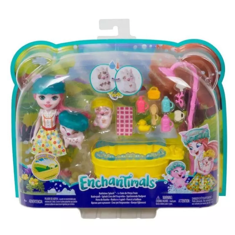 LALKA ENCHANTIMALS KĄPIEL ŚWINEK 4+ - Mattel