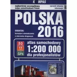 ATLAS SAMOCHODOWY POLSKA 2016 DLA PROFESJONALISTÓW 1:200 000 - Kompas