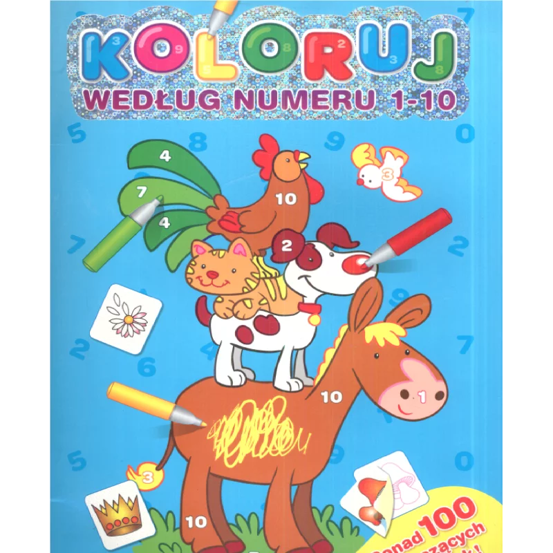 KOLORUJ WEDŁUG NUMERU 1-10 - Yoyo Books