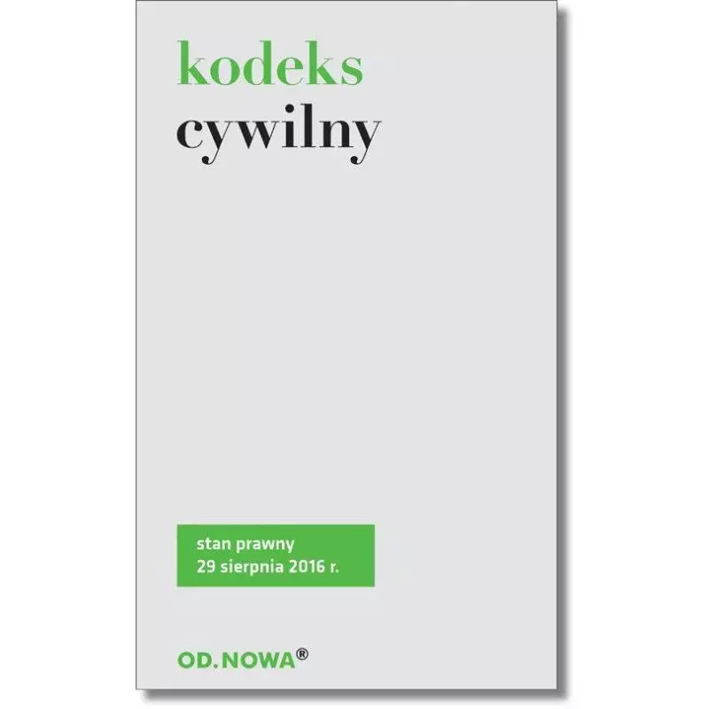 KODEKS CYWILNY - od.nowa