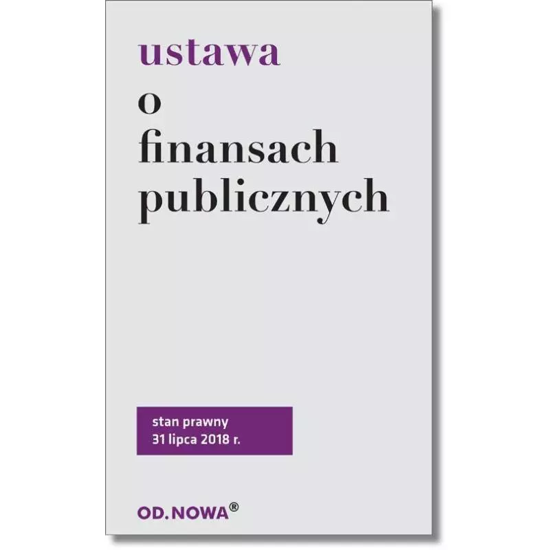 USTAWA O FINANSACH PUBLICZNYCH Anna Prus - od.nowa