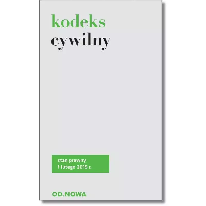 KODEKS CYWILNY - od.nowa