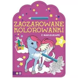 ZACZAROWANE KOLOROWANKI Z NAKLEJKAMI 4+ - Zielona Sowa