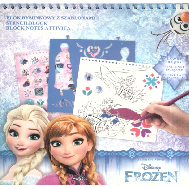 DISNEY FROZEN BLOK RYSUNKOWY Z SZABLONAMI - Media Service Zawada