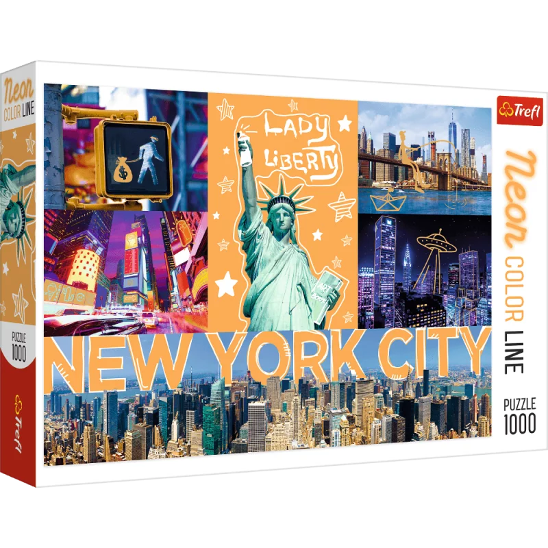 NOWY YORK CITY PUZZLE NEONOWE 1000 ELEMENTÓW - Trefl