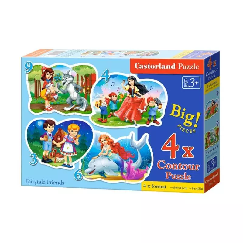 BAJKOWI PRZYJACIELE PUZZLE KONTUROWE 4W1 22 ELEMENTY 3+ - Castorland