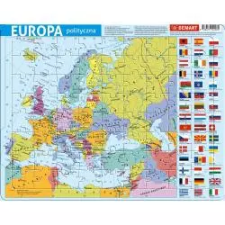 EUROPA MAPA POLITYCZNA PUZZLE RAMKOWE 72 ELEMENTY - Demart