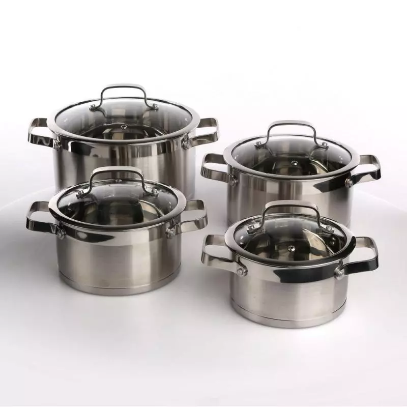 KOMPLET GARNKÓW NIERDZEWNYCH 8 ELEMENTÓW VALDINOX CHROME - Altom