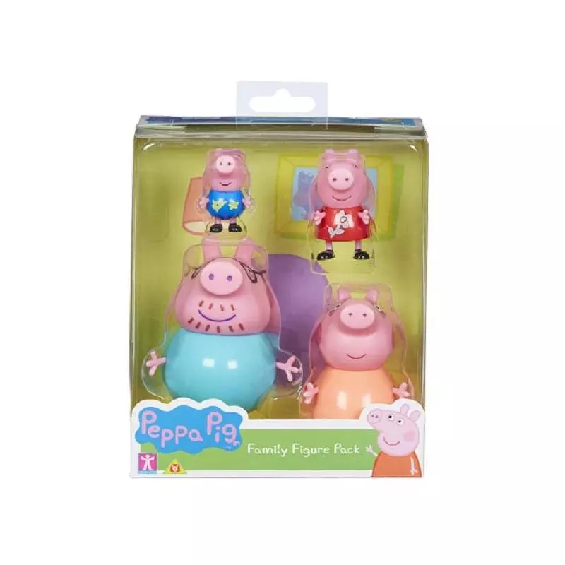 ŚWINKA PEPPA RODZINA PEPPY 4 FIGURKI 3+ - Tm Toys