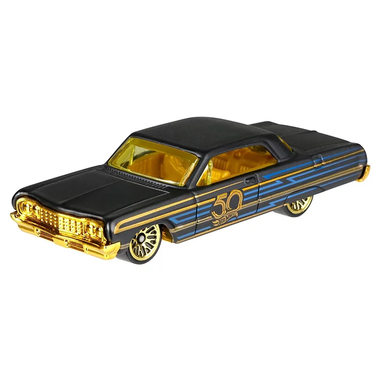 SAMOCHODZIK 64 IMPALA 50 LECIE HOT WHEELS ZŁOTY - Mattel