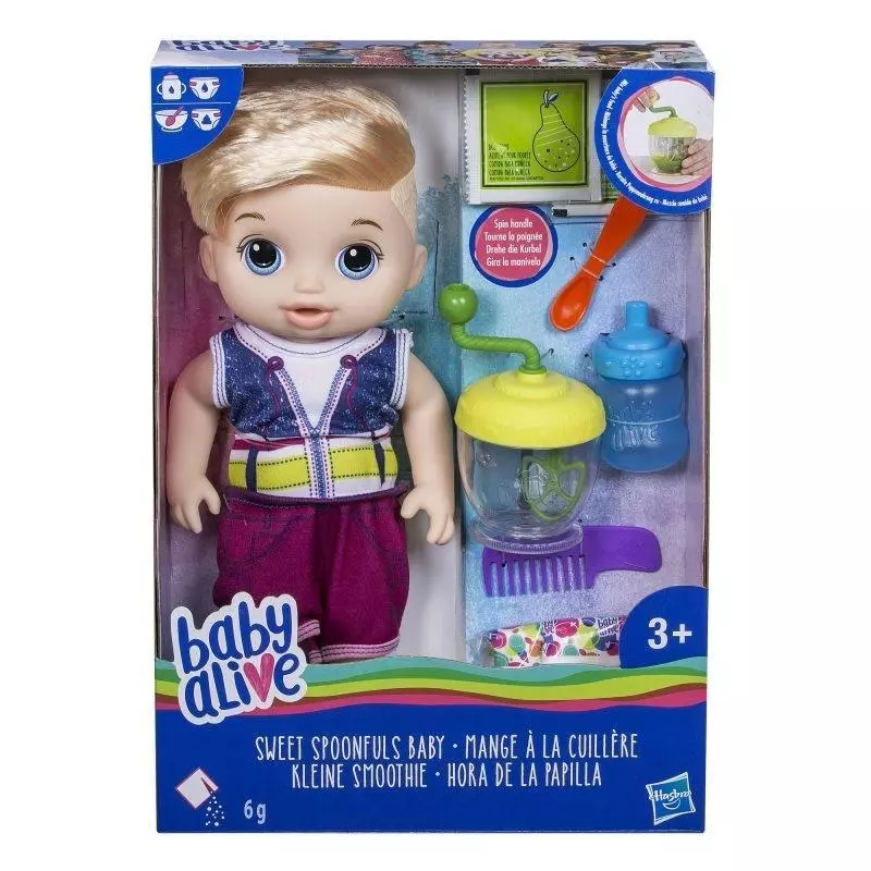 BABY ALIVE LALA SŁODKA PRZEKĄSKA CHŁOPIEC BLONDYN 3+ - Hasbro