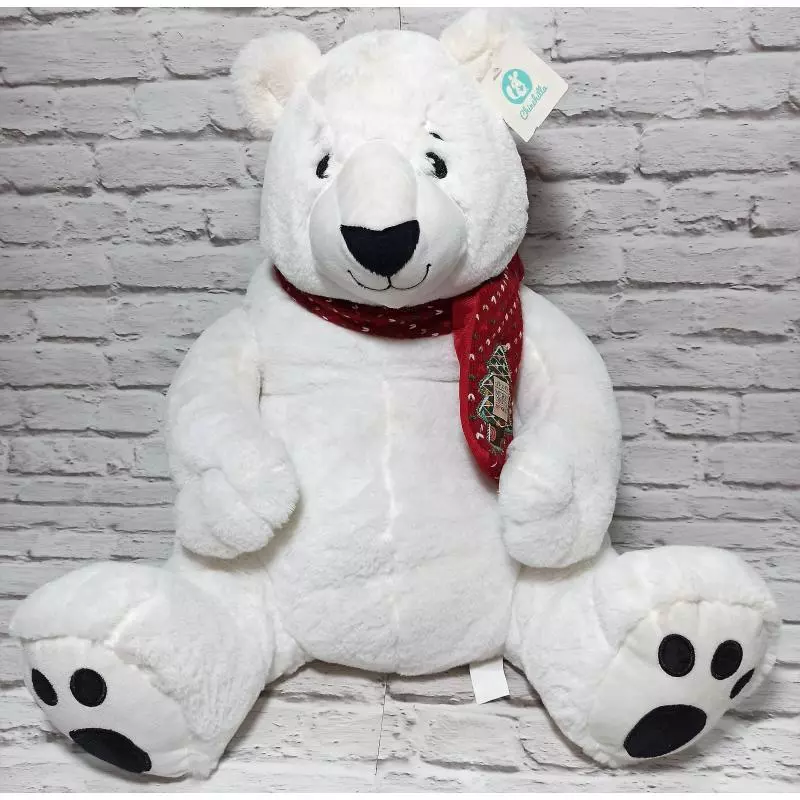 MASKOTKA MIŚ Z SZALIKIEM CHINCHILLA 50 CM - Panon