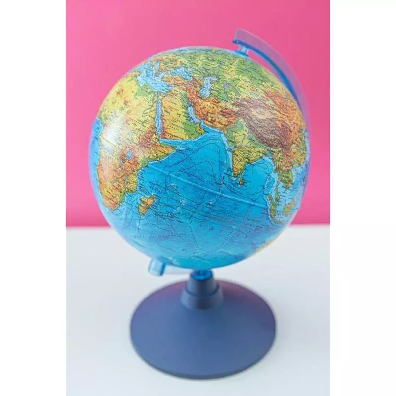 INTERAKTYWNY GLOBUS 21 CM Z MAPĄ FIZYCZNĄ I APLIKACJĄ - Alaysky