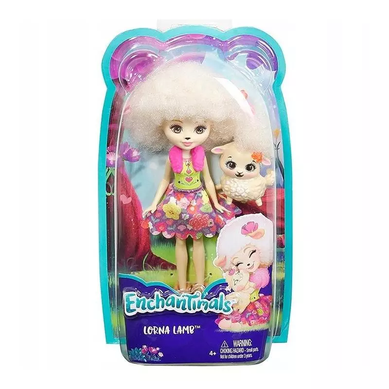 LALKA ENCHANTIMALS LORNA LAMB + ZWIERZĄTKO FLAG 4+ - Mattel