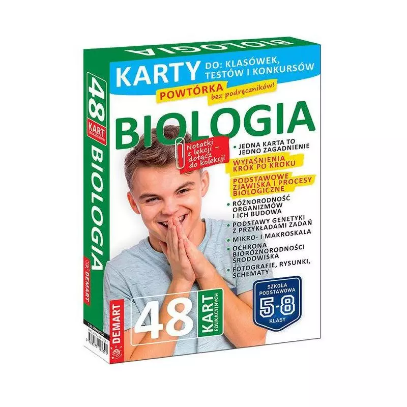 BIOLOGIA KARTY EDUKACYJNE DLA KLAS 5-8 - Demart