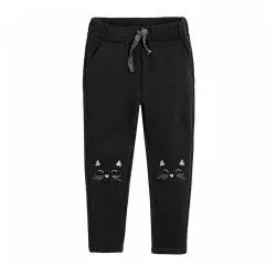 SPODNIE DRESOWE DZIEWCZĘCE CZARNE KOTKI 98 CM