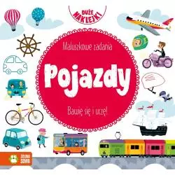 POJAZDY MALUSZKOWE ZADANIA BAWIĘ SIĘ I UCZĘ + NAKLEJKI 1+ - Zielona Sowa