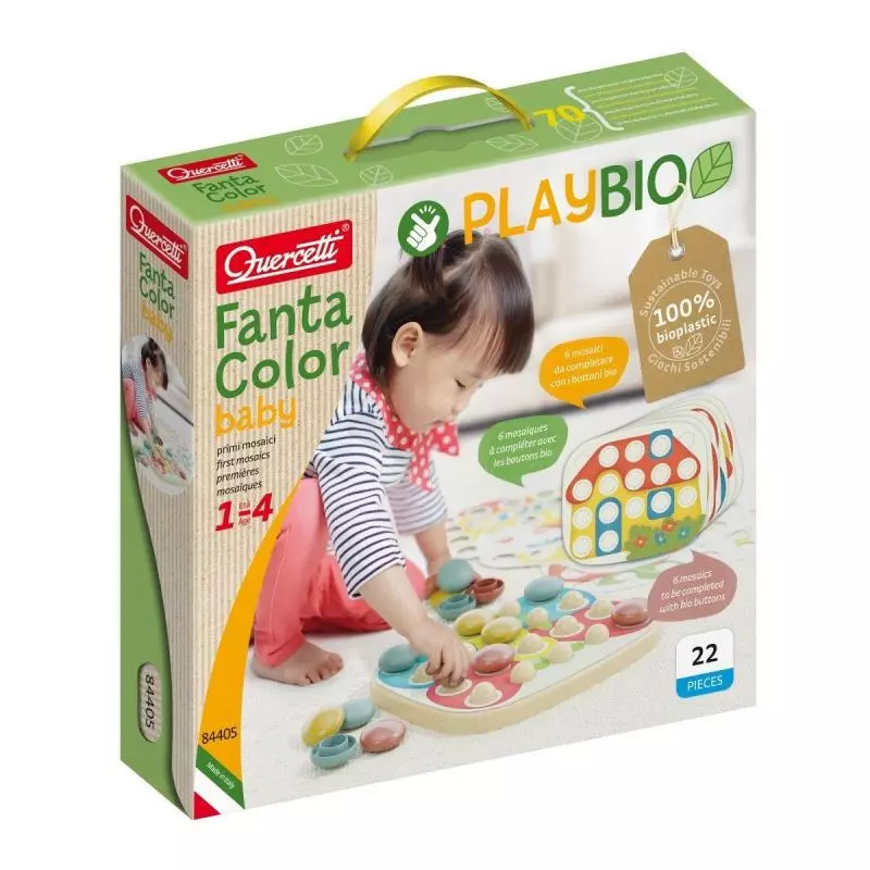 UKŁADANKA PLAYBIO FANTACOLOR BABY 12M+ - Quercetti