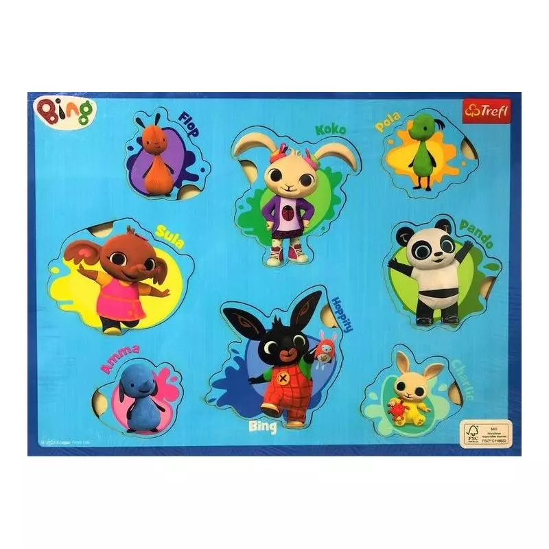BING UKŁADANKA DREWNIANA 18M+ - Trefl