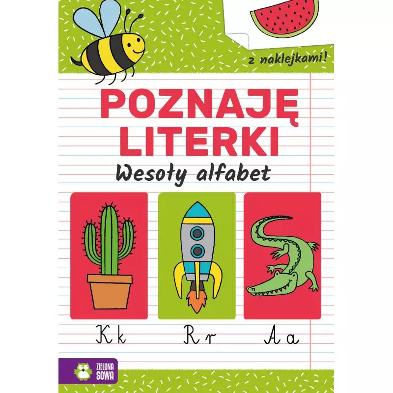 POZNAJĘ LITERKI WESOŁY ALFABET AKADEMIA PRZEDSZKOLAKA 4+ - Zielona Sowa