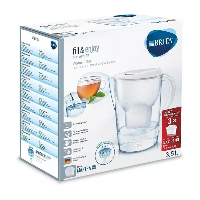 DZBANEK FILTRUJĄCY BRITA MARELLA XL 3.5L + 3 WKŁADY - Brita