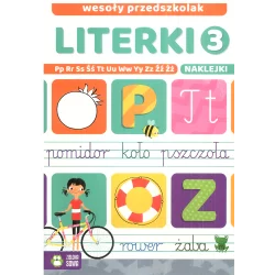 WESOŁY PRZEDSZKOLAK LITERKI 3 4+ - Zielona Sowa