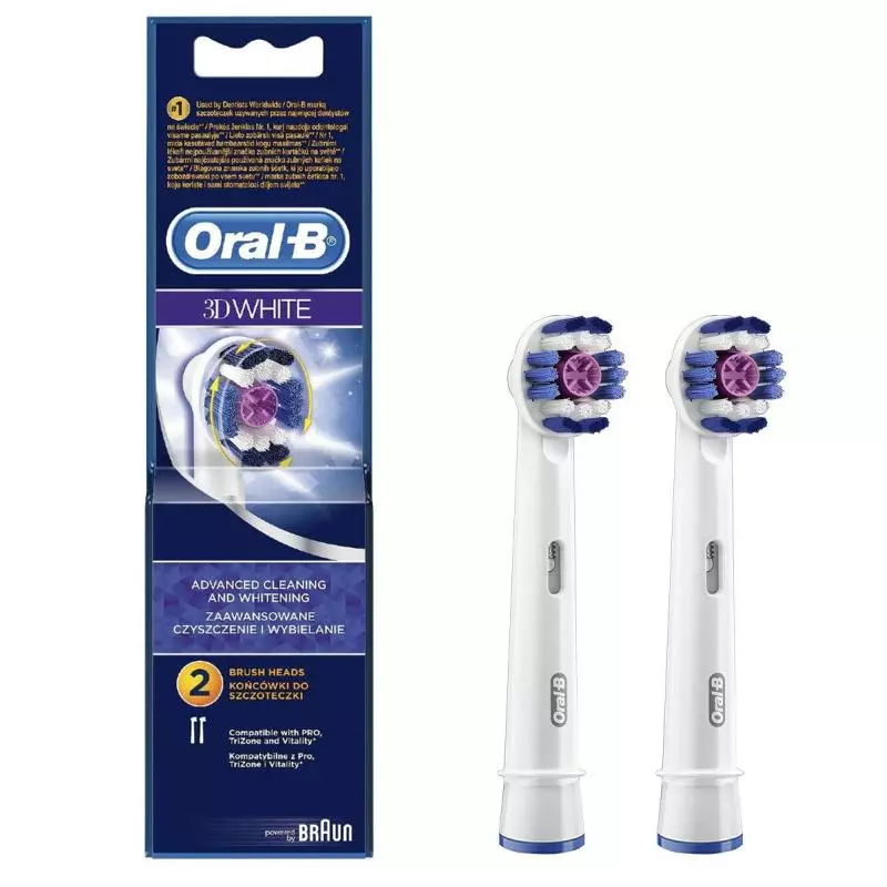 KOŃCWKA DO SZCZOTECZKI ELEKTRYCZNEJ ORAL-B 3D WHITE 2 SZT. - Procter & Gamble