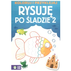 RYSUJĘ PO ŚLADZIE 2 KOLORUJ I PRZYKLEJAJ 4+ - Zielona Sowa