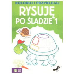 KOLORUJ I PRZYKLEJAJ RYSUJĘ PO ŚLADZIE 1 4+ - Zielona Sowa